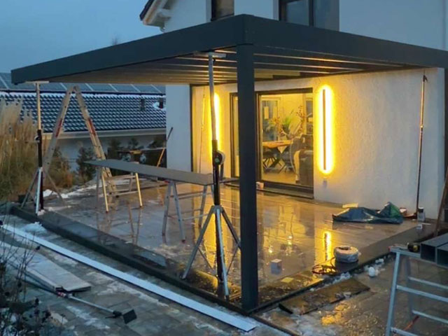 Fachgerechte Montage der Terrassenüberdachung in Fritzlar